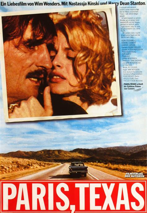 Paris, texas is a 1984 road movie directed by wim wenders and starring harry dean stanton, dean stockwell, nastassja kinski, and hunter carson. Paris, Texas de Wim Wenders (1984) - UniFrance