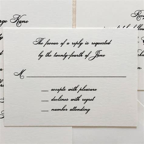 Traditional Script Thermography Wedding Invitation With Formal Etsy