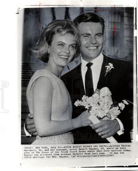 1963 Marion Marshall Robert Wagner Marriage Historic Images