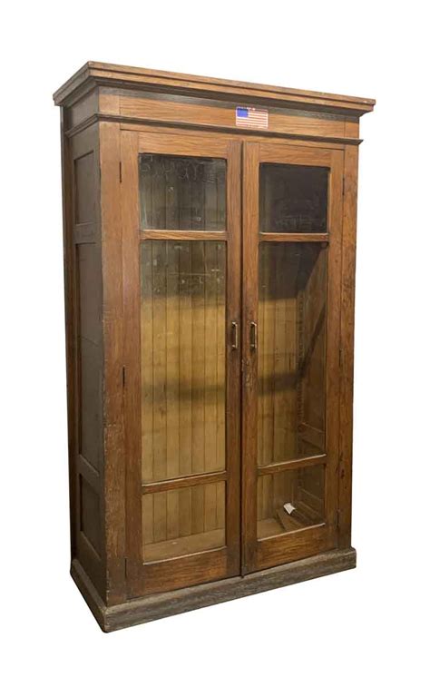 Maybe you would like to learn more about one of these? Standing Oak Display Cabinet with Glass Front Doors | Olde ...