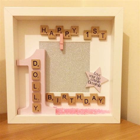 Heart photo box by ngoc vang handmade. 1st birthday photo frame personalised gift | Memory box ...