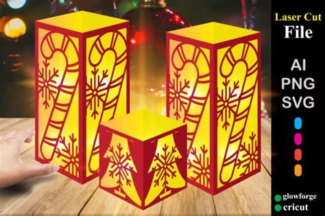 1 3d Paper Cut Christmas Lantern Svg Designs And Graphics