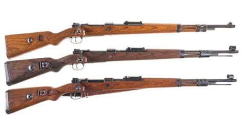 Three World War Ii Nazi Bolt Action Mauser Rifles Jun 21 2019 Rock