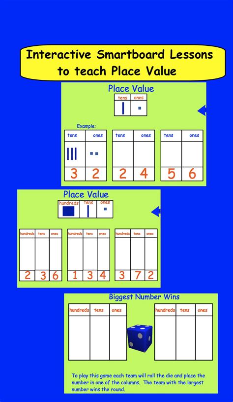 Smartboard Place Value Activities With Printable Worksheets Smart