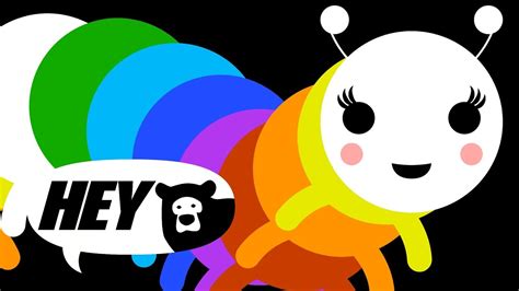 Hey Bear Sensory Rainbow Caterpillar High Contrast Video With Music