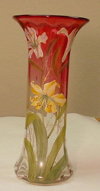 This Moser 14 Tall Glass Vase Is Astonishing Color Shades From Cranberry To Clear Its