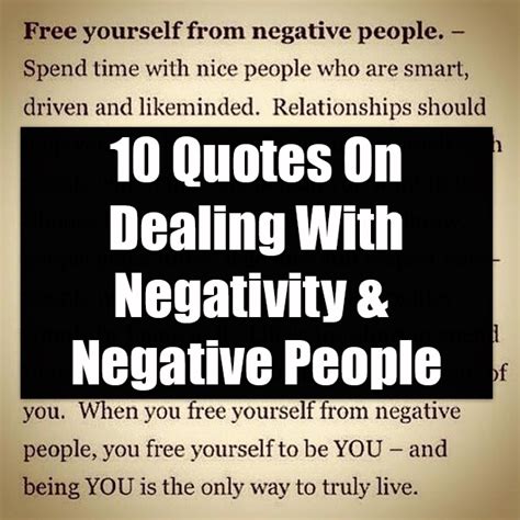 10 Quotes On Dealing With Negativity And Negative People
