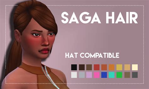 Sims 4 Mm Cc Maxis Match Ponytail Hair Female Weepingsimmer Saga Hair