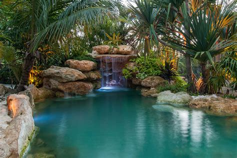 Pin By Danamah On Garden Tropical ～ Waterfall ＆pool 水池 Backyard