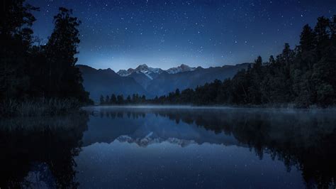 Quiet Night Lake Wallpaper Free Hd Nature Downloads