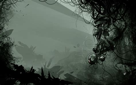 Wallpaper : landscape, forest, monochrome, dark, water, sky, branch, green, mist, atmosphere ...
