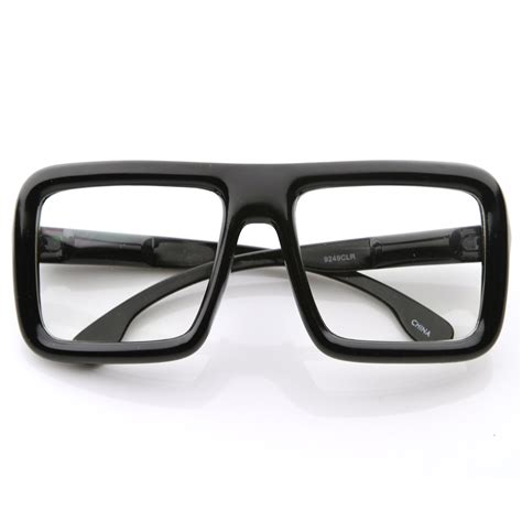 large retro nerd bold thick square frame clear lens glasses ebay