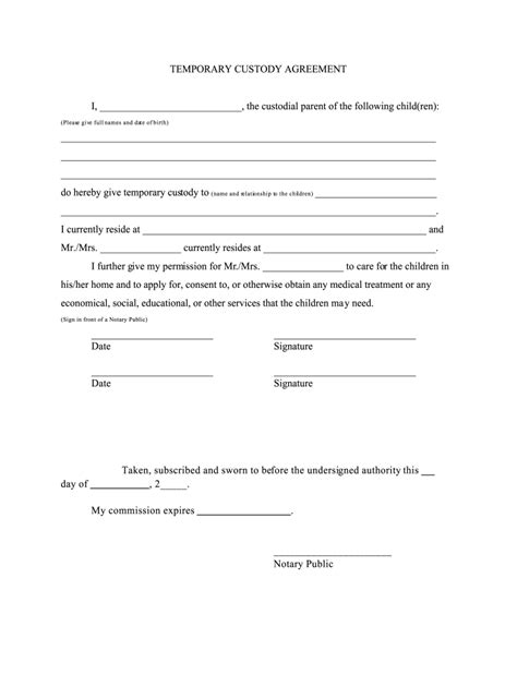 Temporary Guardianship Form Fill Out And Sign Online Dochub