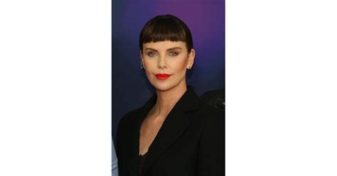 Charlize Theron S Bangs Hairstyle April Popsugar Beauty Photo