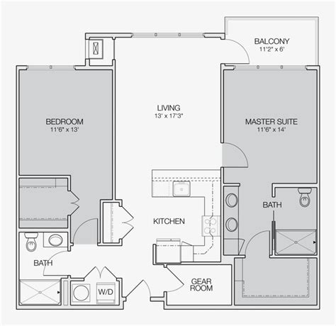 Floor Plan C 2 Bedroom Apartment Plans Transpa Png 800x800 Free On Nicepng