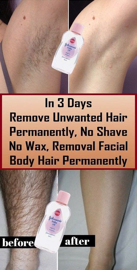 remove unwanted hair permanently in three days no shave no wax removal facial and body hair