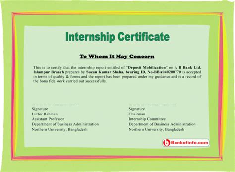 Go through the annual report / financial statements of the organization if available. Internship certificate format / sample / template ...