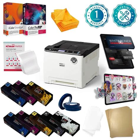 Uninet Icolor 560 White Toner Transfer Printer Starter Package W Pro