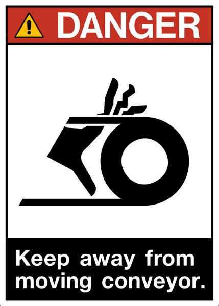 Danger Conveyor Western Safety Sign