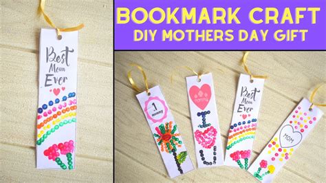Mothers Day Bookmark Craft Activity For Kids T Ideas For Mom Youtube
