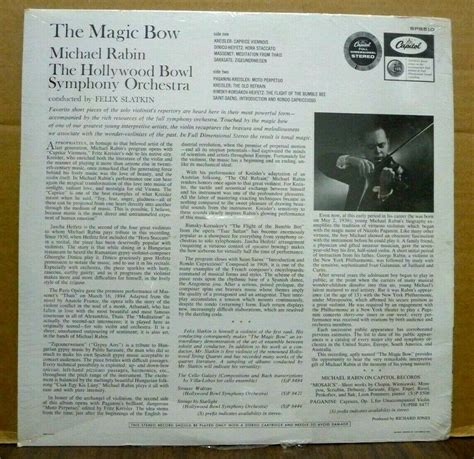 Michael Rabin The Magic Bow Capitol Stereo Lp Sp 8510