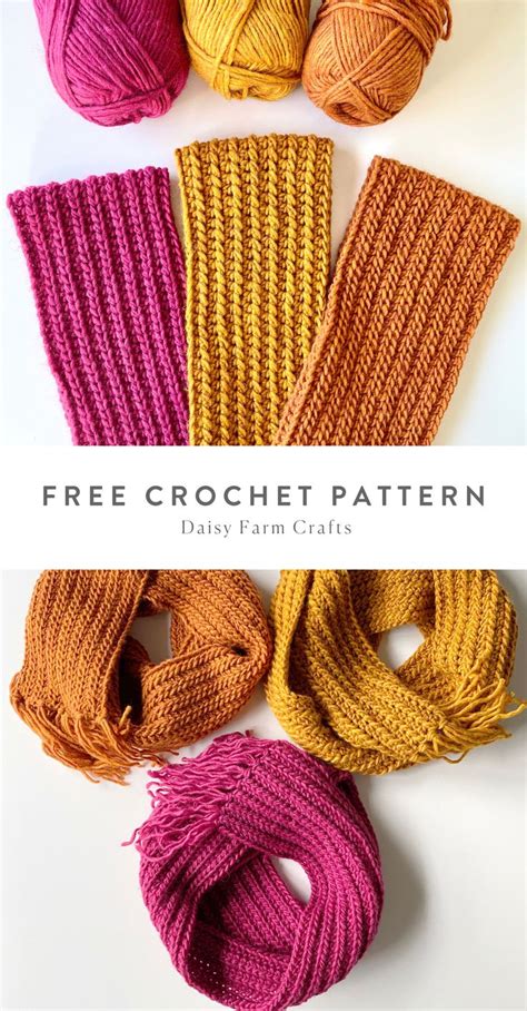 Daisy Farm Crafts Crochet Scarf For Beginners Simple Scarf Crochet
