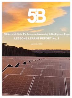 B Maverick Solar PV Automated Assembly Deployment Lessons Learnt Report Australian