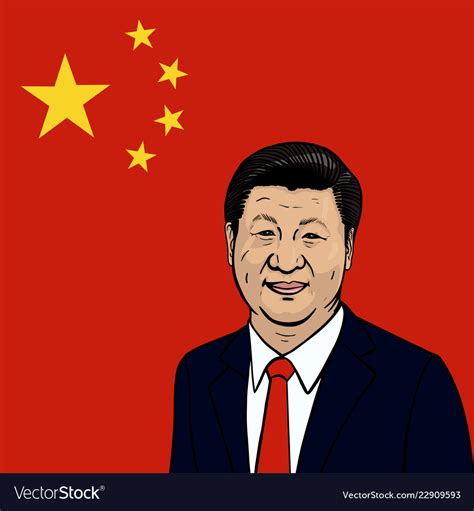 Portrait Of Xi Jinping Royalty Free Vector Image