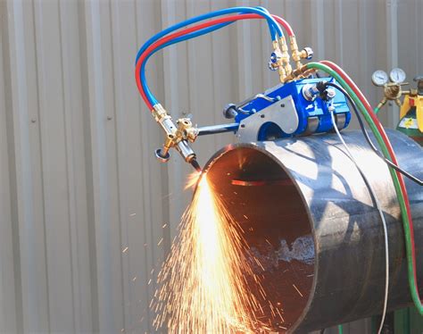Bluerock Cg211 Pipe Cutter Magnetic Gas Machine Torch Burner Beveler