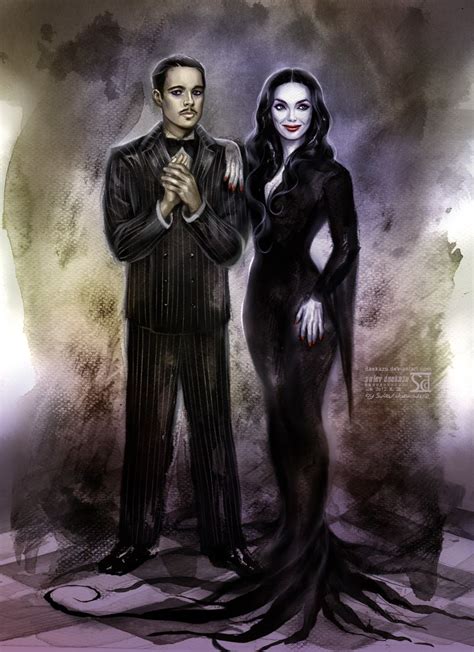 Gomez And Morticia Addams By Daekazu On Deviantart Gomez And Morticia