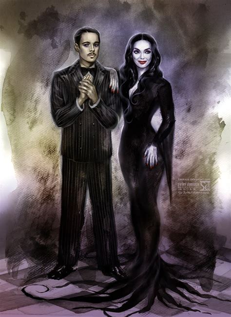 Gomez And Morticia Addams By Daekazu On Deviantart Gomez And Morticia Morticia Addams