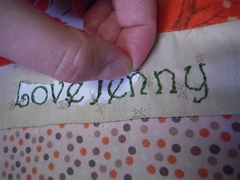 Jenny The Artist How To Embroider Words Onto Fabric Sewing Fabric