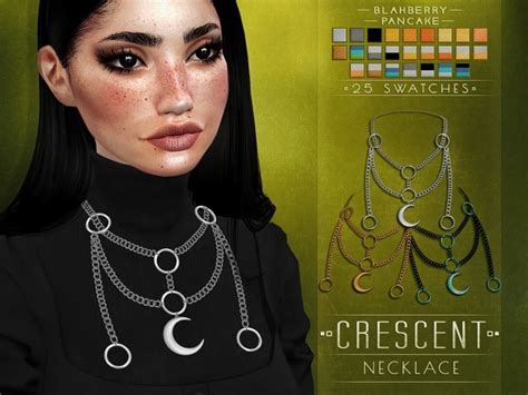 Crescent Necklace At Blahberry Pancake Sims 4 Updates