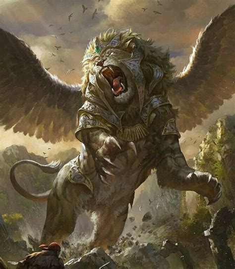 The Legendary Lion Fantasy Creatures Art Fantasy Monster Mythical