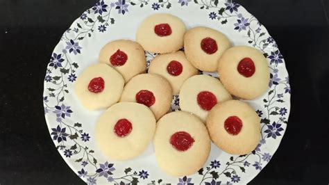 Easy Jam Cookiesonly 4 Ingredientsbakery Tastewithout Oven Youtube