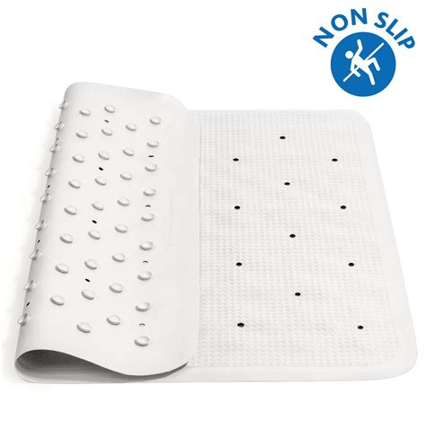 Tatkraft Fine Non Slip Shower Mat With Suction Cups Anti Fungal Rubber