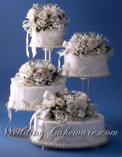 4 Tier Cascading Wedding Cake Stand Stands Set Wedding Cake Stands