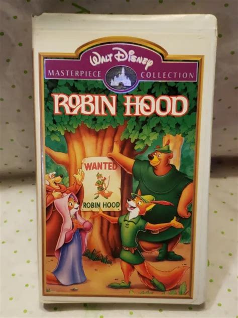 Walt Disney Classic Masterpiece Collection Robin Hood Vhs Tape