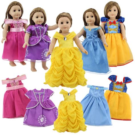 Buy 18 Inch Doll Clothes 5 Pc Different Princess Costume Dress Set