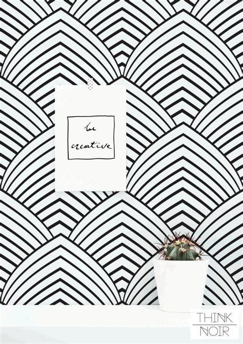 Navy And White Geometric Wallpaper Office In 2019 Art Deco Wallpaper