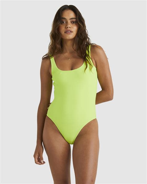 billabong tanlines tanker one piece lime surfstitch