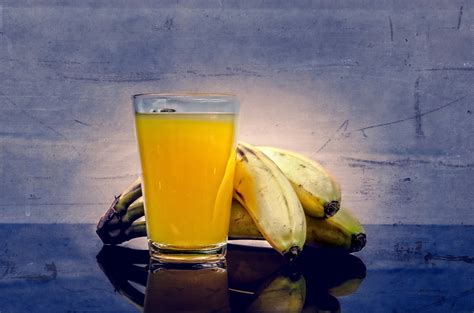 Banana Juice In Glass Free Stock Photo Public Domain Pictures