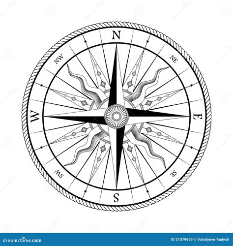 United States Map With Compass Rose World Maps