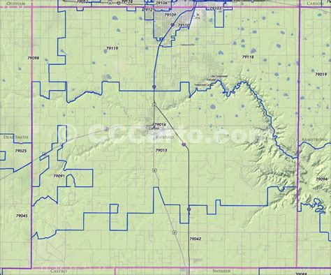 South Amarillo Zip Codes Randall County Zip Code Boundary Map