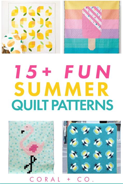 15 Fun Summer Quilt Patterns Coral Co