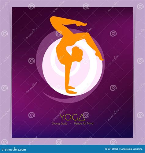 Woman Doing Yoga Asanas Stock Vector Illustration Of Meditating 57166805