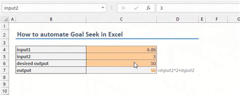 How To Automate Goal Seek In Excel