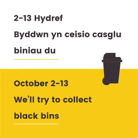 Planned Bin Collections For The Next Two Weeks Starting From October 2