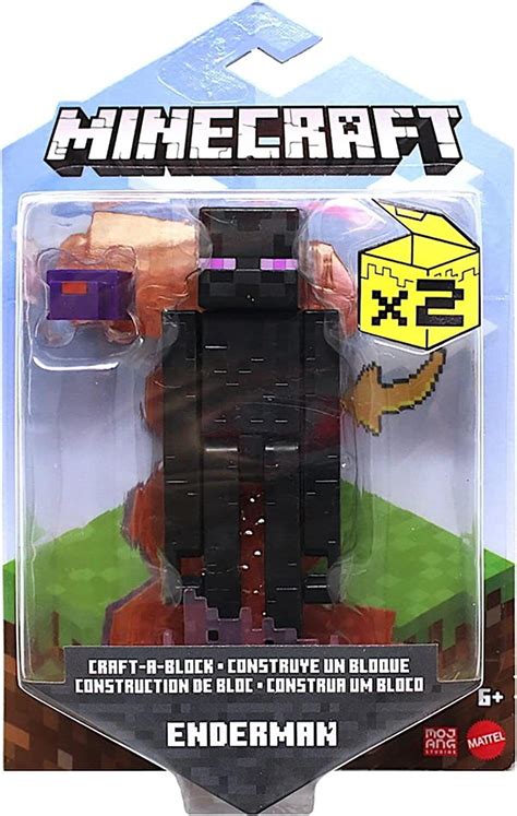 New Mattel Minecraft Craft A Block Enderman Figure 325 Ebay