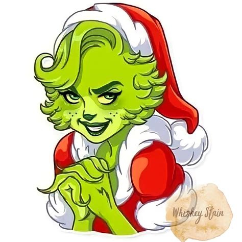 Lady Grinch The Grinch Grinchmas Christmas Ready To Press Etsy